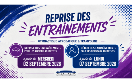REPRISE DES ENTRAINEMENTS - Saison 2026-2027